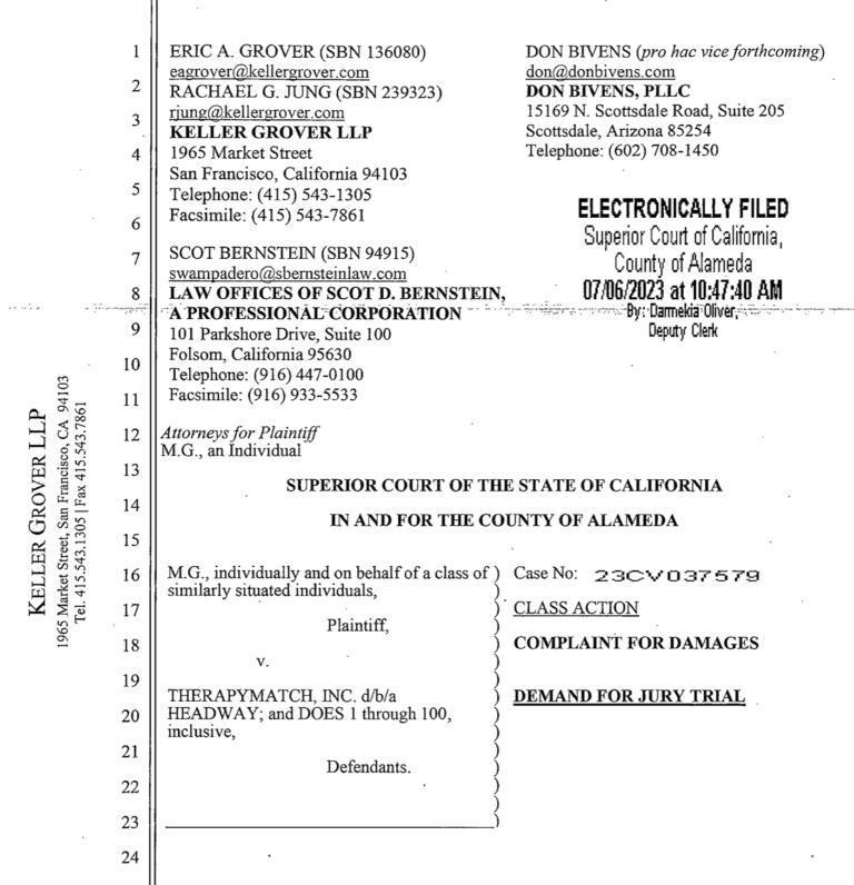 Privacy Class Action Lawsuit Analysis: Headway Privacy Litigation